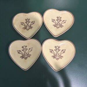 Pfaltzgraff Village pattern teabag holders set of three